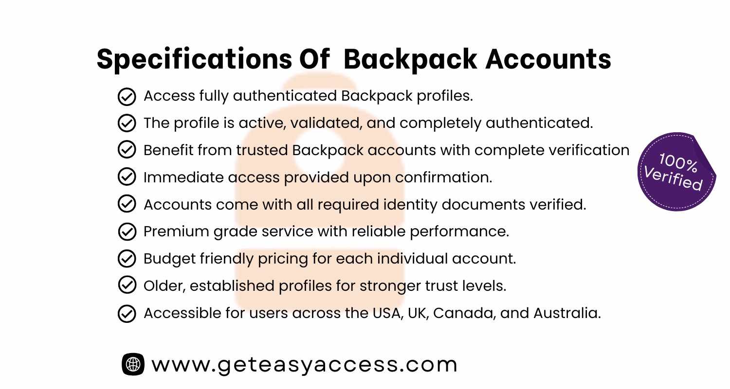 Buy Verified Backpack Accounts