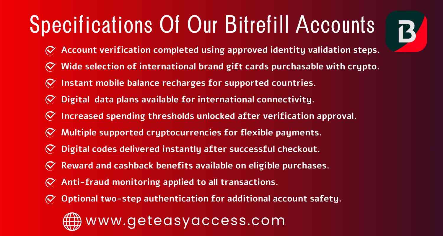 Buy Verified Bitrefill Accounts
