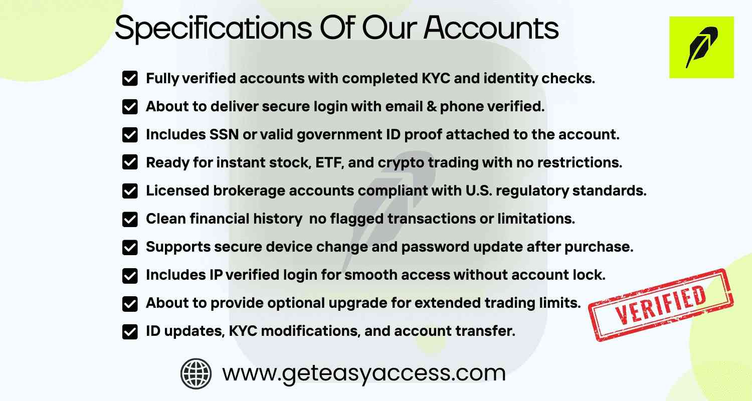 Buy Verified Robinhood Accounts