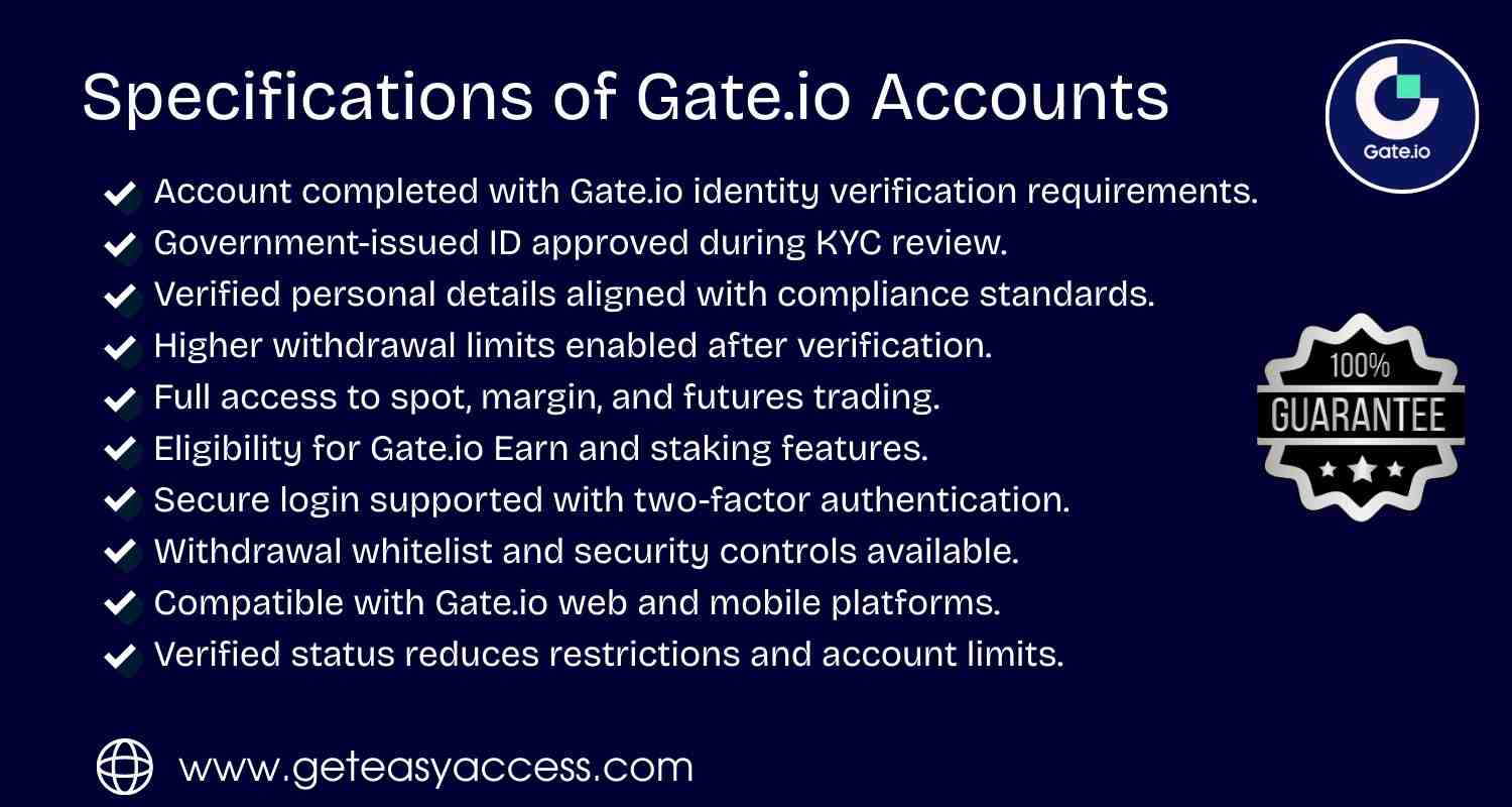 Buy Verified Gate.io Accounts